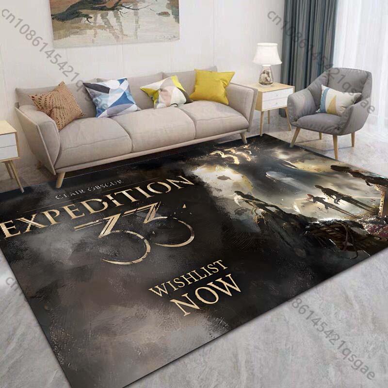 Multi-Size Clair Obscur E-Expedition Pattern Carpet for Living Room Bedroom Sofa Home Decor Non-slip Floor Mat Large Size