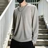 Yousheng Men Long Sleeve Tee Breathable Mesh Cooling Shirt Loose Fit Summer Sun Protection T-shirt for Sports Holiday Street