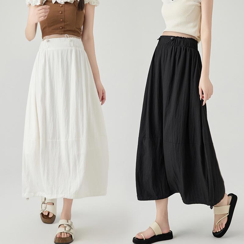 

Maternity A-Line Mid-Length Summer Skirt - New 2026 Style, Comfortable Fit Around Belly XL брудно-білий