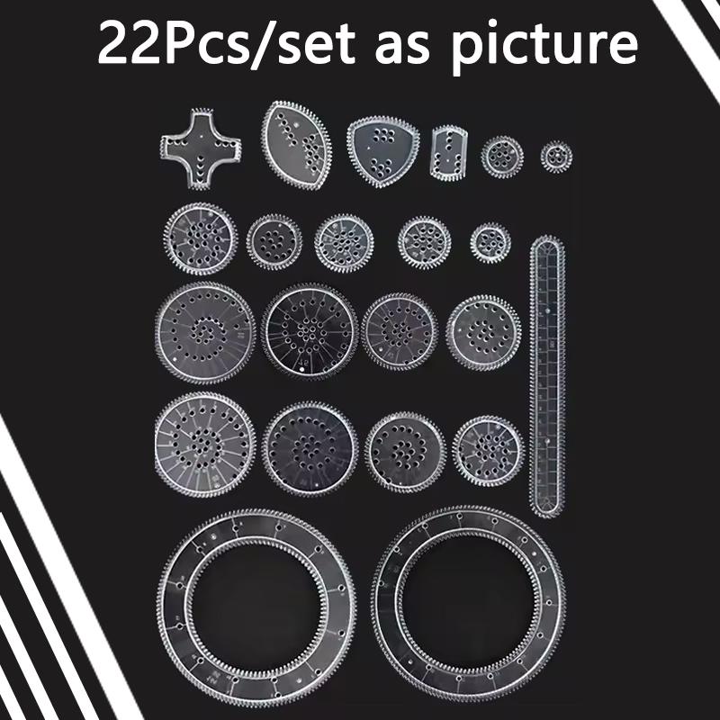 Non-Toxic Creative Gears Geometry Spirograph Drawing Stencils Set Painting Template Art Crafts Kids Educational Toy Variety Of Flowers