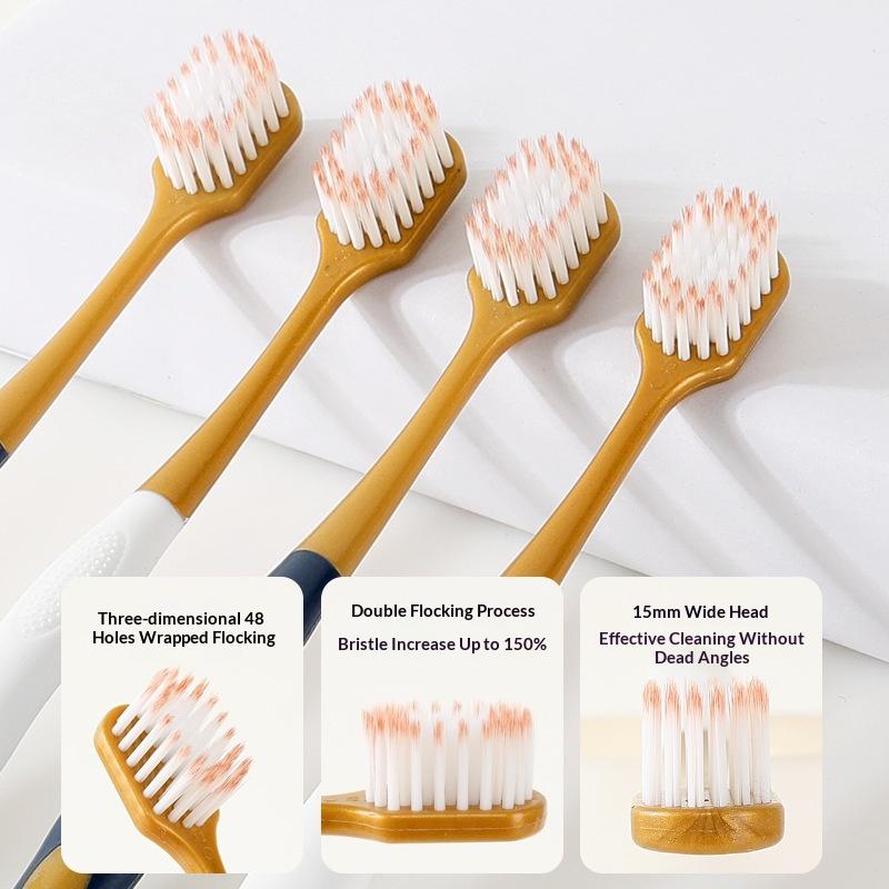 6Pcs Men'S And Women'S Manual Wide Head Soft Hair Toothbrush For Gentle Oral Cleaning For Adults Couples