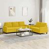 Vidaxl 2-Piece Lounge Set, Upholstered In Velvet, Yellow