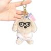 Trendy Mini Cartoon Dog Plush Keychain Pendant – Cool Puppy Backpack Decoration