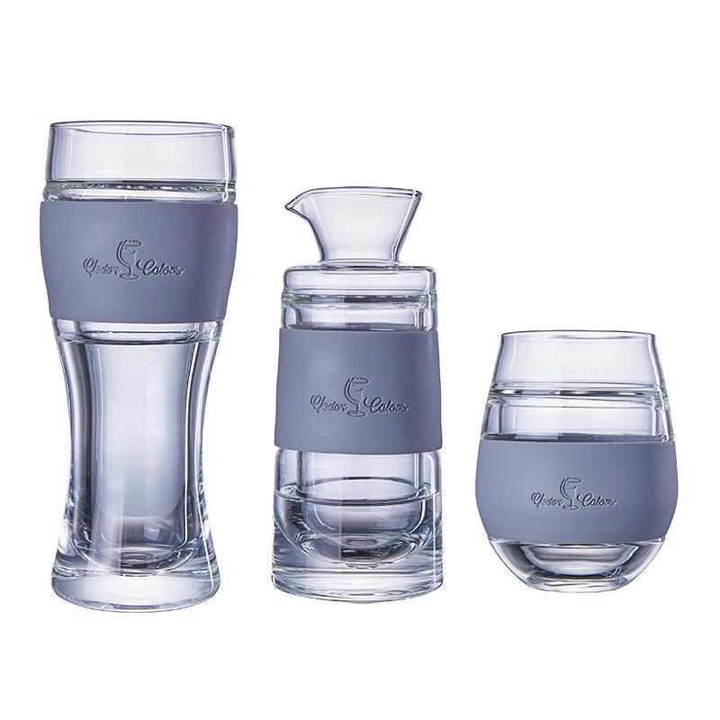 Viski Double-Layered Ice Wine Glass - Red & White Wine Frozen Glass