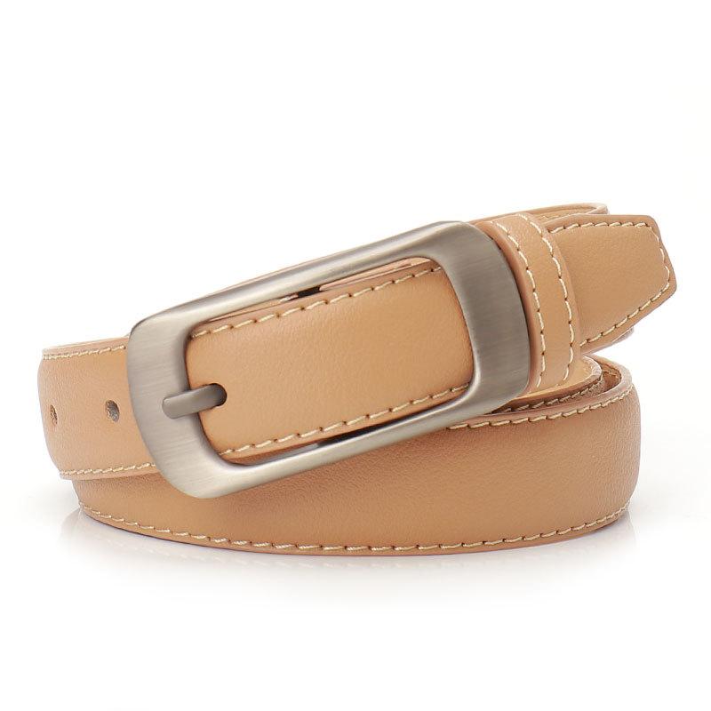 New Simple Casual Pin Buckle Women's Belt Versatile Suit Jeans Belt High-end Sense Men's and Lesbian Belt Women