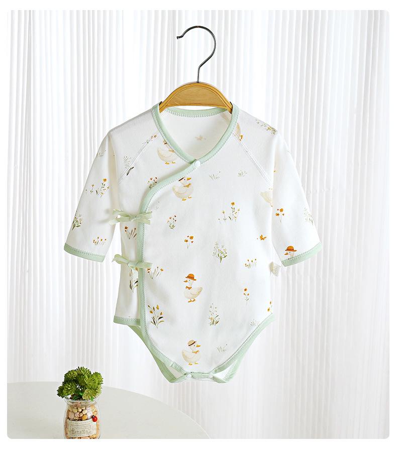 Baby-Spielanzug: Reiner Baumwoll-Langarm-Body für Neugeborene, geeignet für Frühling, Herbst und Sommer - Vier-Jahreszeiten-Kleidung