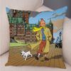 Federa Cuscino con Stampa Carlino Cartone Animato per Camera Bambini Casa Auto Divano Decorazione Adorabile Cane Animale Federa Cuscino Copricuscino Peluche 45x45cm