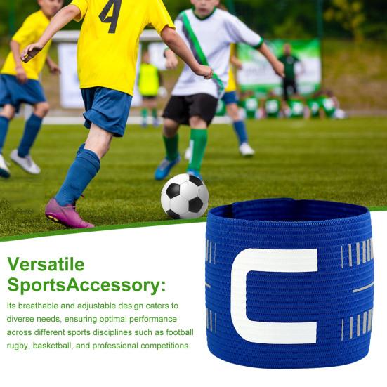 Captain Armbands for Soccer Adjustable Football Basketball Player Arm Bands Nylon Elastic "C" Bands Team Sports Accessories for Adults Youths