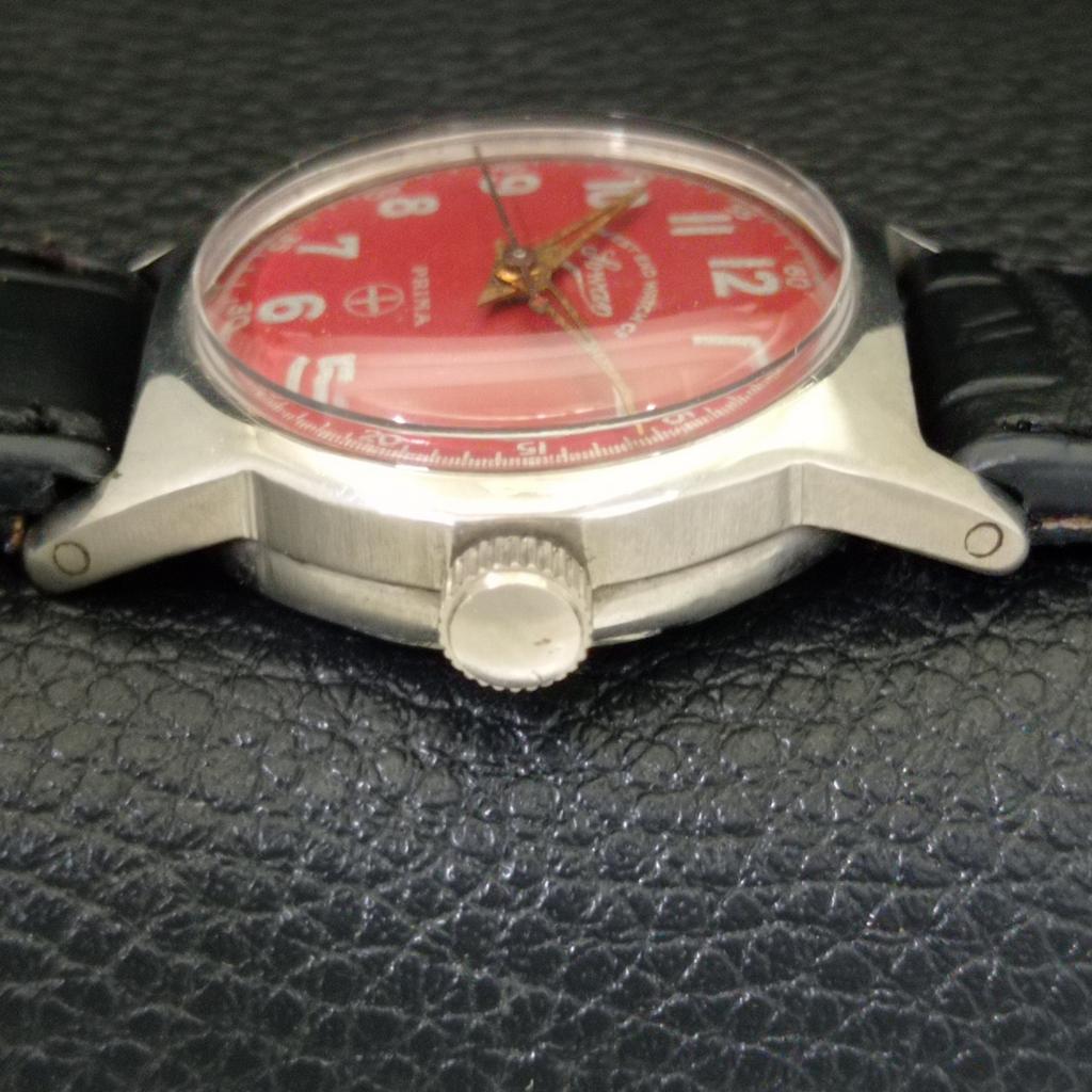 HAND-WINDING VINTAGE WEST END WATCH CO SWISS BOY RED DIAL WATCH a703798-1