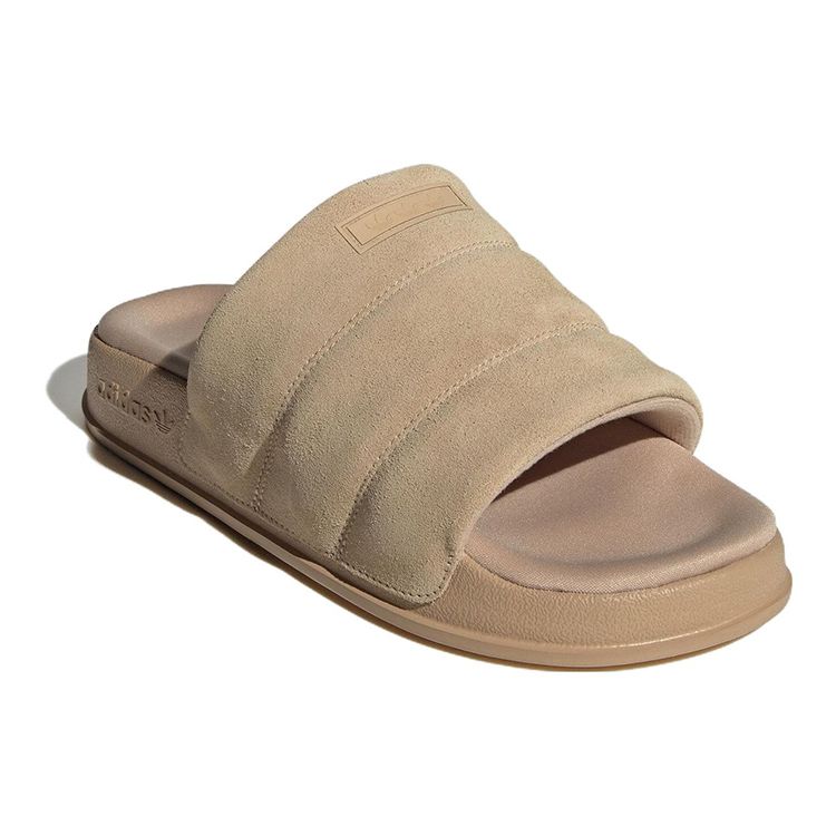 Adidas Originals Adilette Essential Comfortable Rubber Sole Non-Slip Slide Sandals Women Footwear Brown IE9650