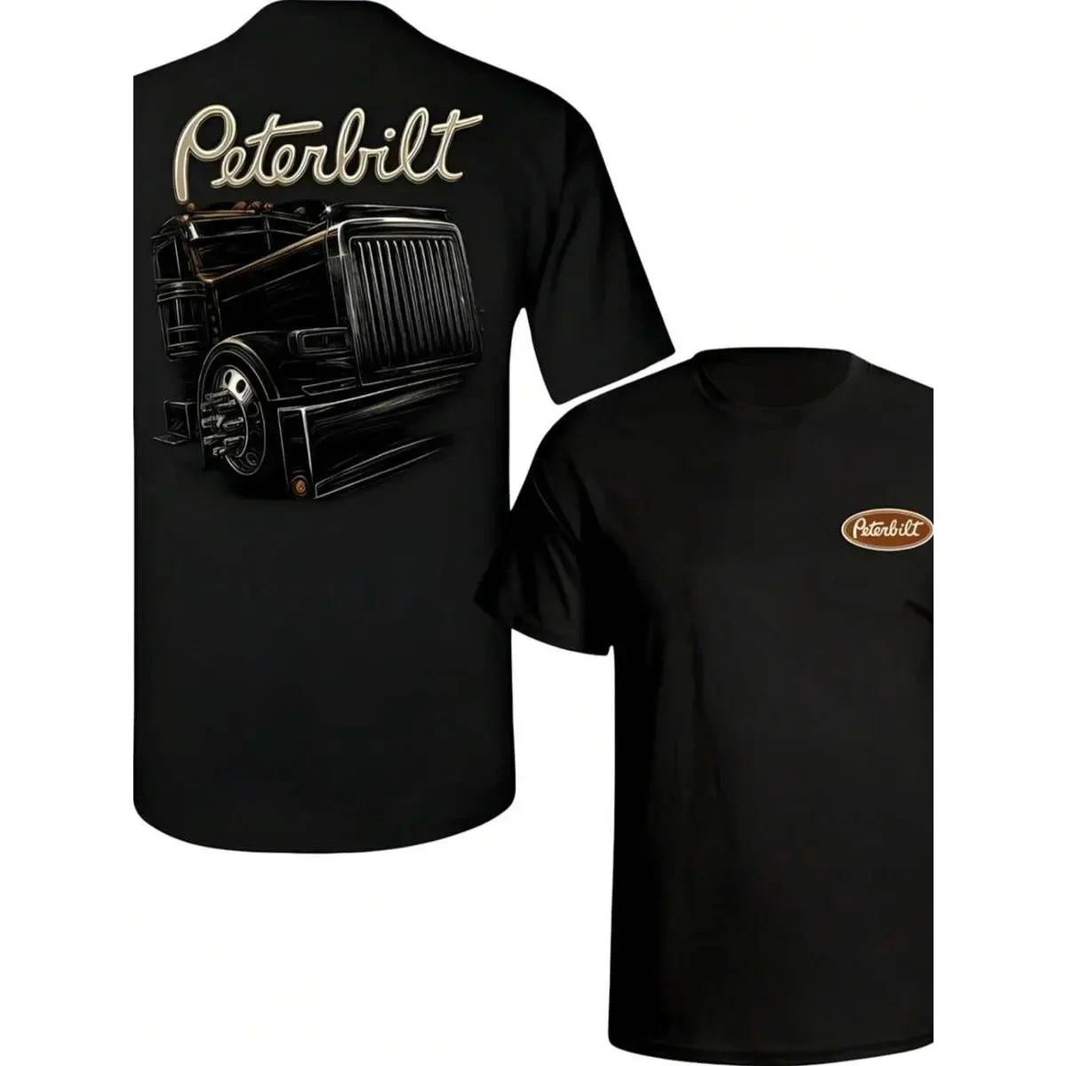 Men s Pure Cotton T-Shirt,Mens Clothes,Graphic Tee, Peterbilt Truck T-Shirt – Bo XXXL