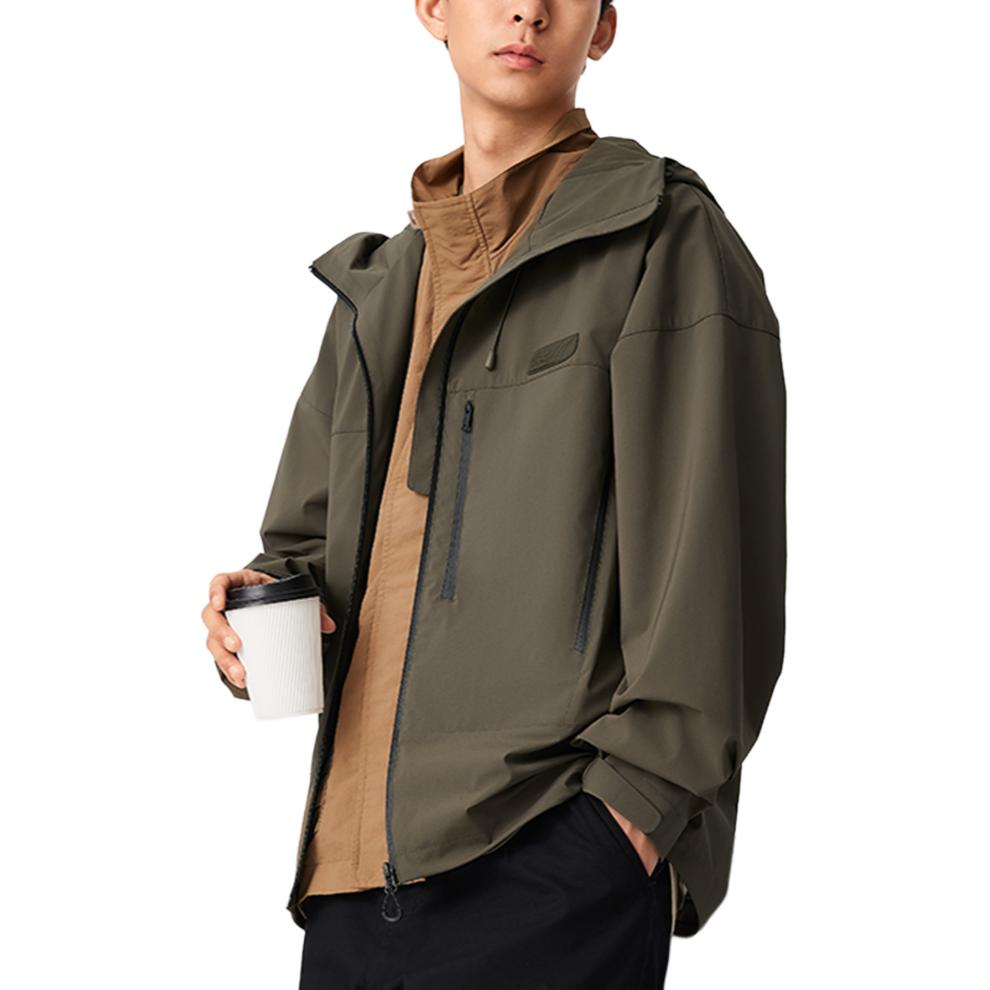 Li Ning Sports Trendy Collection Trench Coat Men's Mud Green AEMU009-1