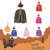 Halloween Cosplay Wizard Cape For Kids With Dazzling Star Pattern And Hat
