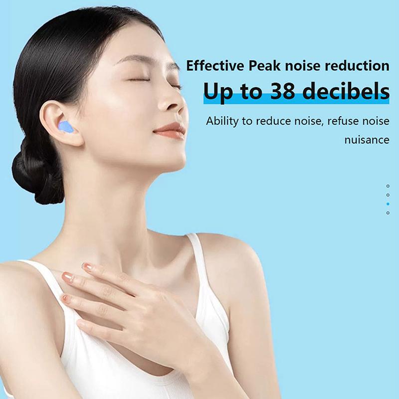 12 tappi per le orecchie in silicone, riutilizzabili, in cera di silicone, per nuoto, modellabili, riduzione del rumore, protezione per il sonno