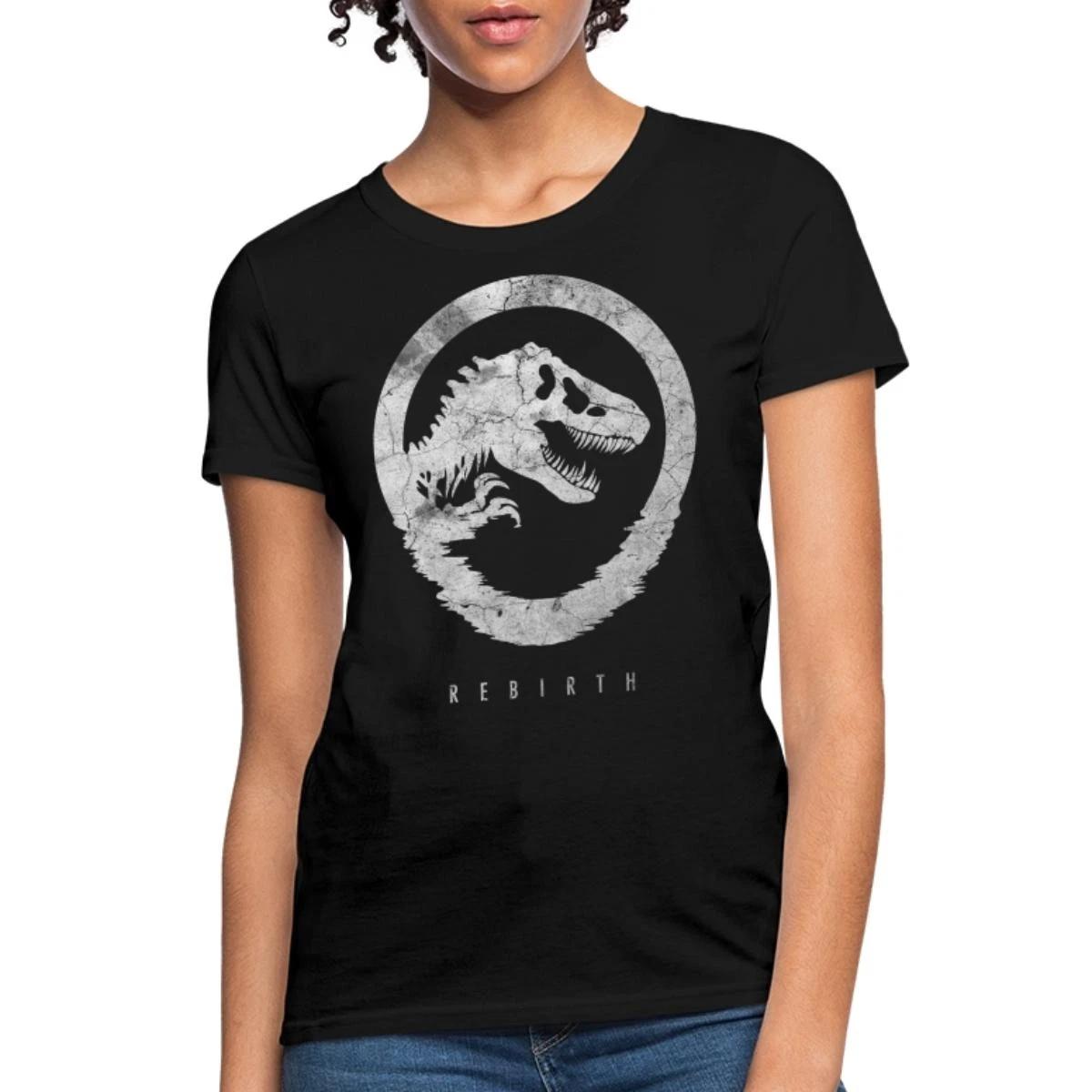 Jurassic World Rebirth Logo With Stone Look Women s T-Shirt M