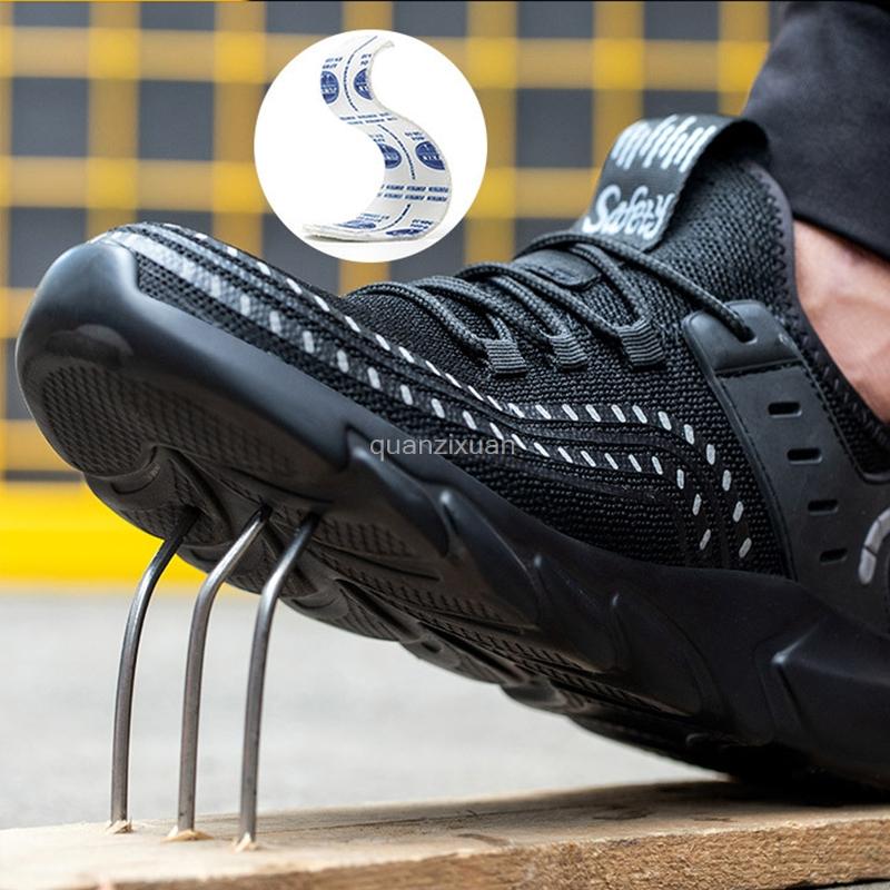 Fashion Steel Toe Safety Shoes Lightweight Men Work Safety Boots Anti-puncture Work Boots Man Anti-smash Industrial Shoes Big Size 49 50