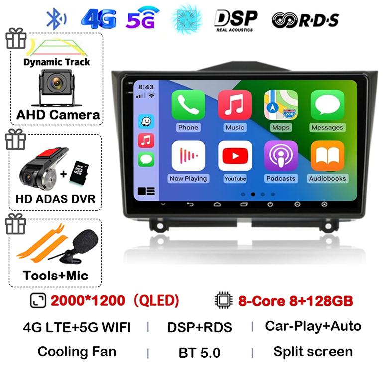 Android 14 Carplay Auto Car Radio For LADA BA3 Granta Cross 2018 2019 GPS Navigation Multimedia Video Player Stereo 2 Din DVD 4G