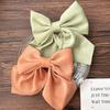 Korean Solid Color Bow Hair Clips Elegant Ribbon Hairpins Barrettes For Women Girls Headwear Baby Ornament Hair Accessories Gift