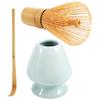 A34R Matcha Whisk Set Bamboo Matcha Tea Set 100 Prong Matcha Whisk (Chasen), Traditional Scoop, Matcha Whisk Holder