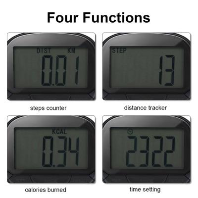 Multi Functional Step Counter 3D Pedometer with Clip for Fitness Tracker for Tracking Steps   Walking Distance