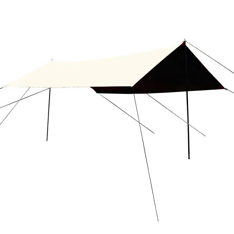 Black Glue 3-4 Person Rainproof Sunproof Camping Tent with Thickened Coating - Portable Outdoor Equipment.
