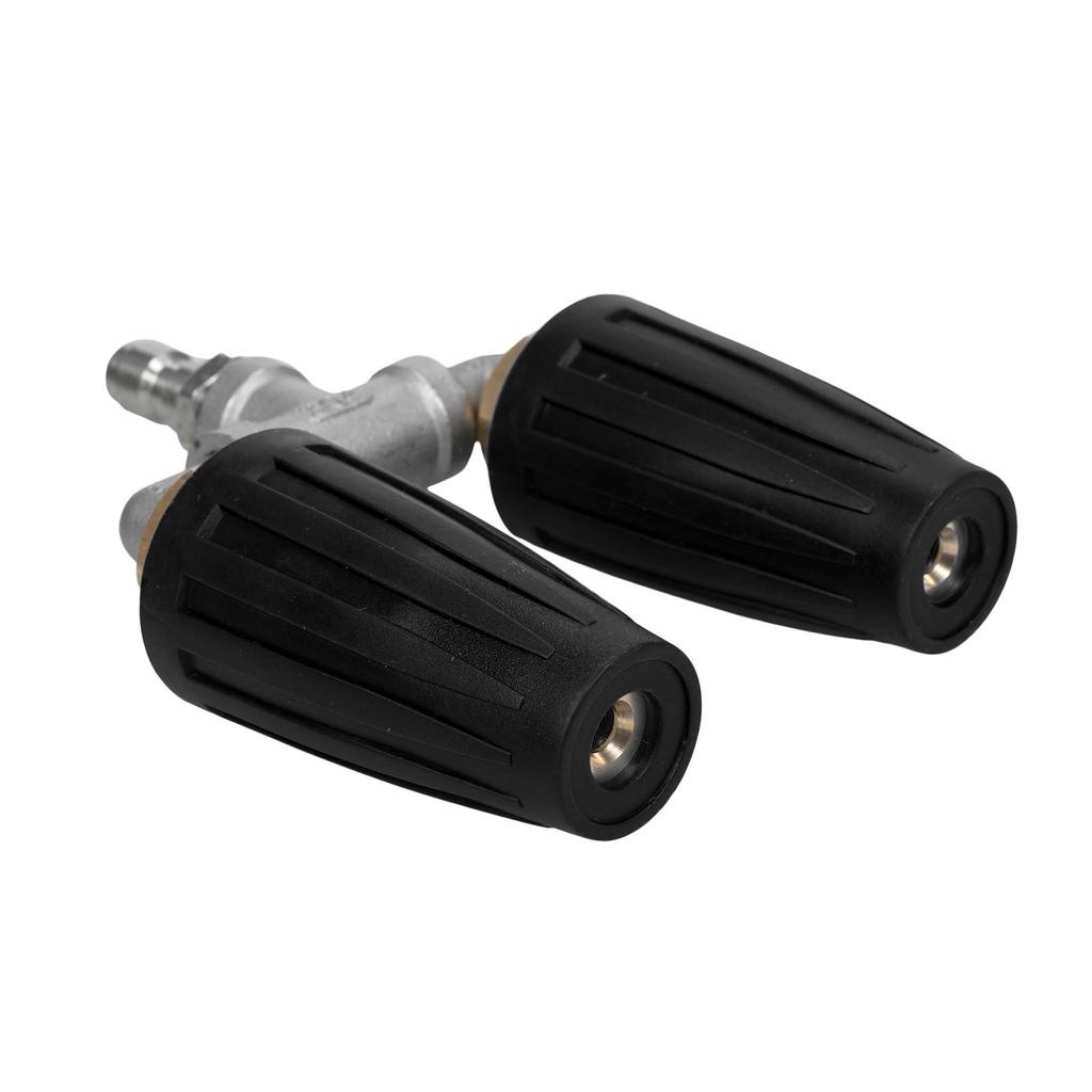 Lavadora de Alta Pressão Bico, 360 graus Rotativo Duplo Bico com 1Celsius4 Conector Rápido 2.0 Orifício 4-6 GPM 4000 PSI