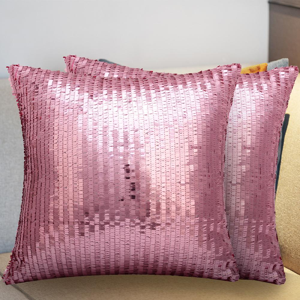 1pcs Glitter Bling Sequin Pillow Covers Solid Color Luxurious Fashion Square Cushion Cases Throw Pillowcase For Wedding Party