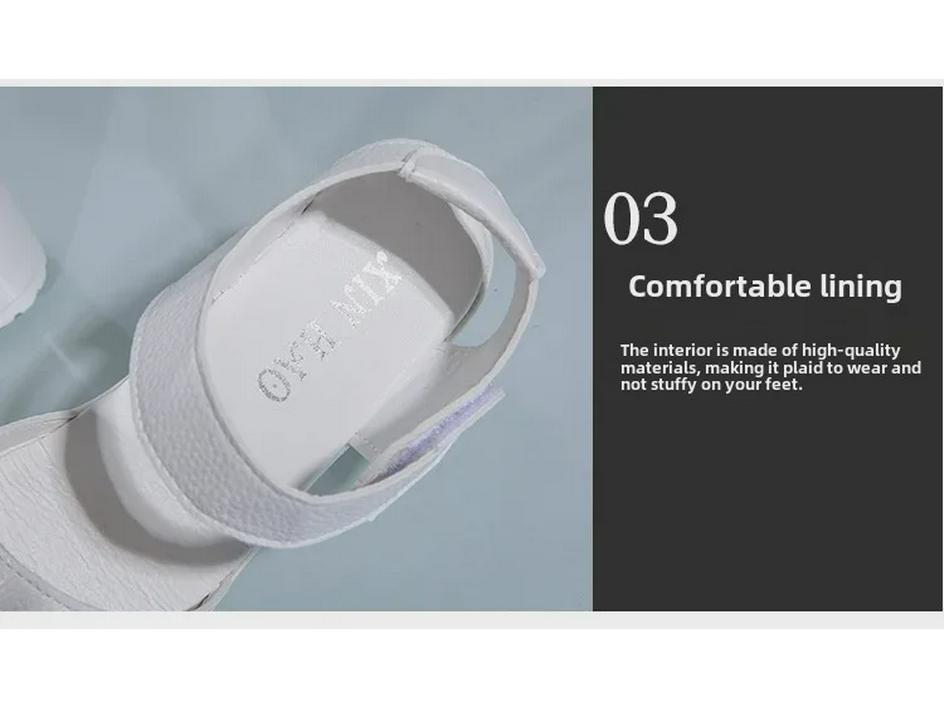 2023 Sommer Damen High Heel Plateau Sandalen: Dicker Absatz, Peep Toe, wasserdicht, Klettverschluss, römischer Stil, Übergröße.