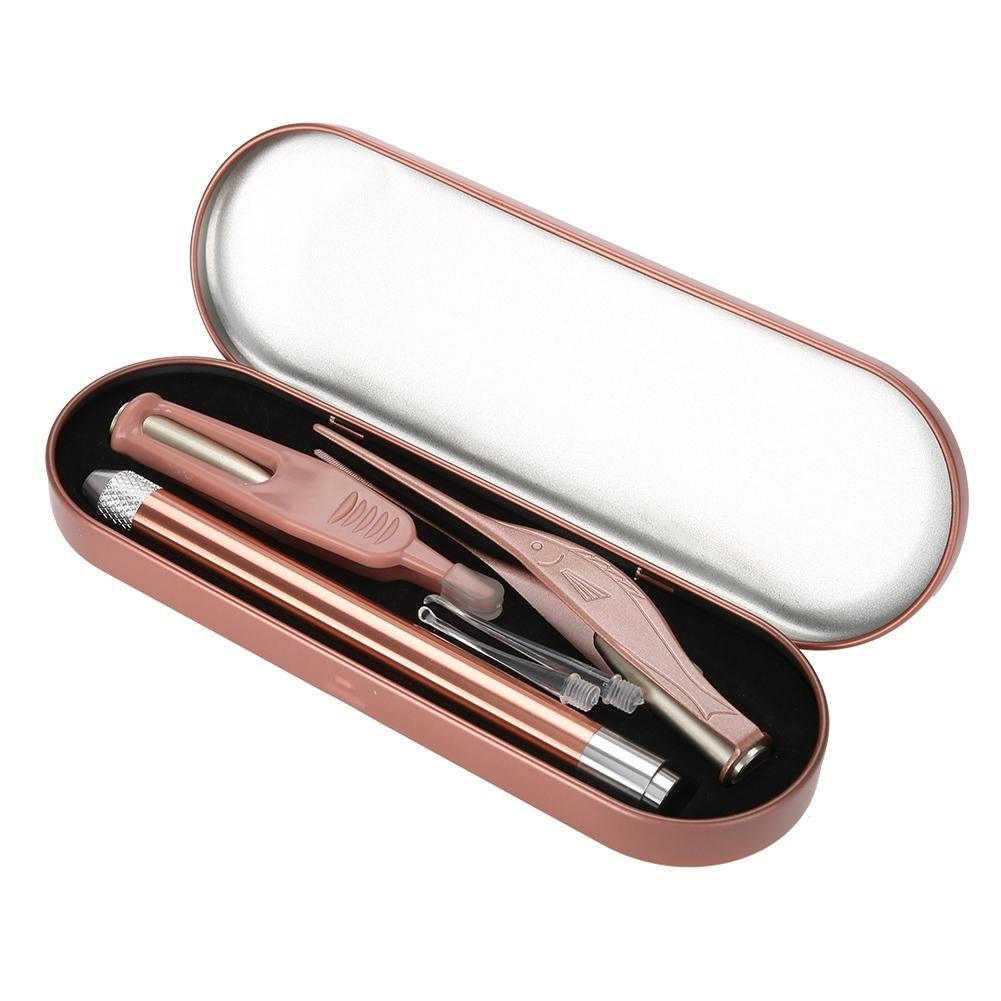 3 IN 1 LED Earpick Ear Spoon Ear Cleaner Set Earwax Nasal Removal Tweezers