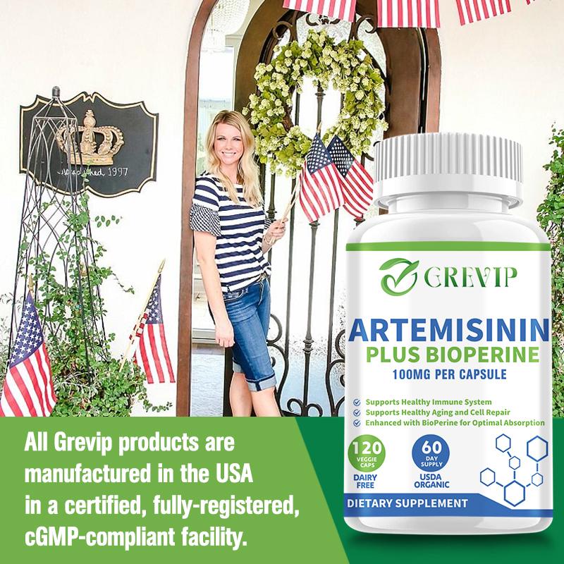 Bevat artemisinine-extract, 100 mg, versterkt het immuunsysteem, geschikt voor volwassenen, veganistisch.