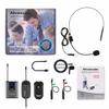 Alvoxcon TG210 Wireless Microphone, UHF Lapel Microphone, Wireless Headset Microphone, Clip-on Microphone, Hands-Free Microphone, for Video Recording,