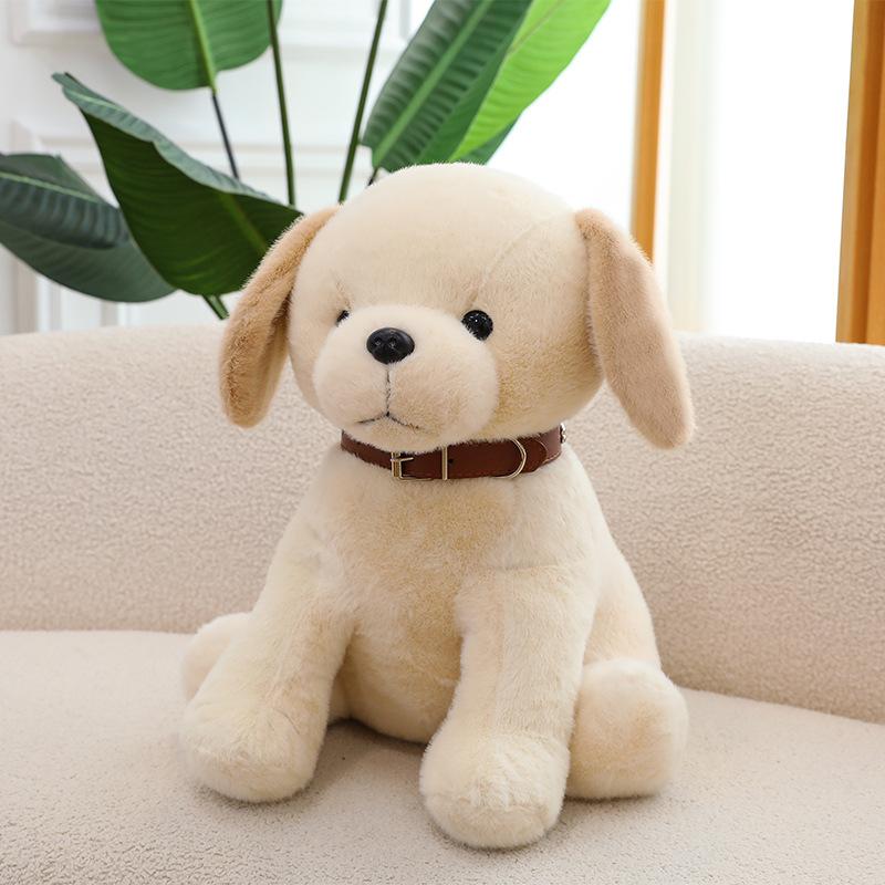 cute Labrador plush toy cute pet home ornament doll machine doll cross-border collar dog gift