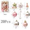 20/29Pcs Christmas Decorations Santa Claus Snowflake Christmas Xmas Tree Pendant Ornament for Home Decor New Year 2026 Accessory
