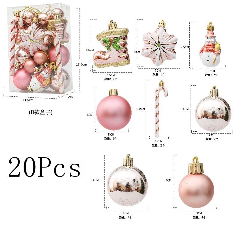 20/29Pcs Christmas Decorations Santa Claus Snowflake Christmas Xmas Tree Pendant Ornament for Home Decor New Year 2026 Accessory