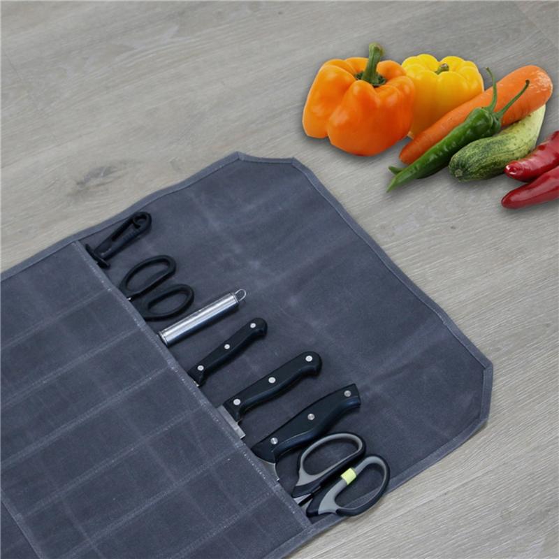 Strong Durable Water-proof Storage Bag for Knife 7 Slots Waterproof Scratch-resistant Available in Three Colors