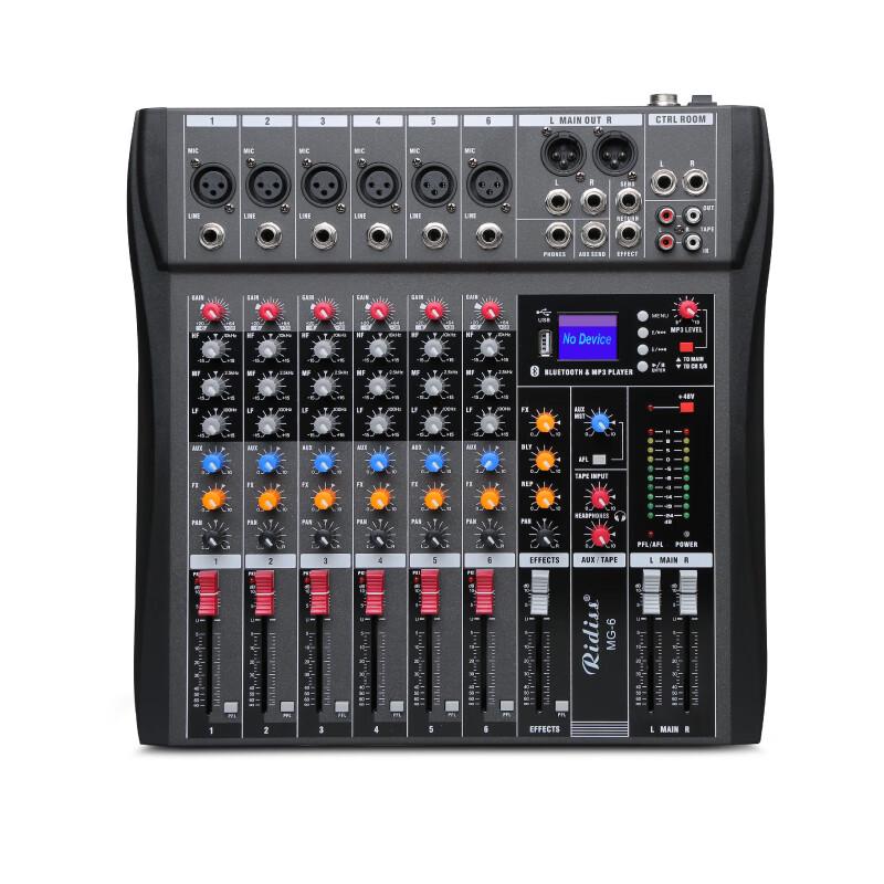 RidissMG Professional USB Bluetooth Audio Mixer