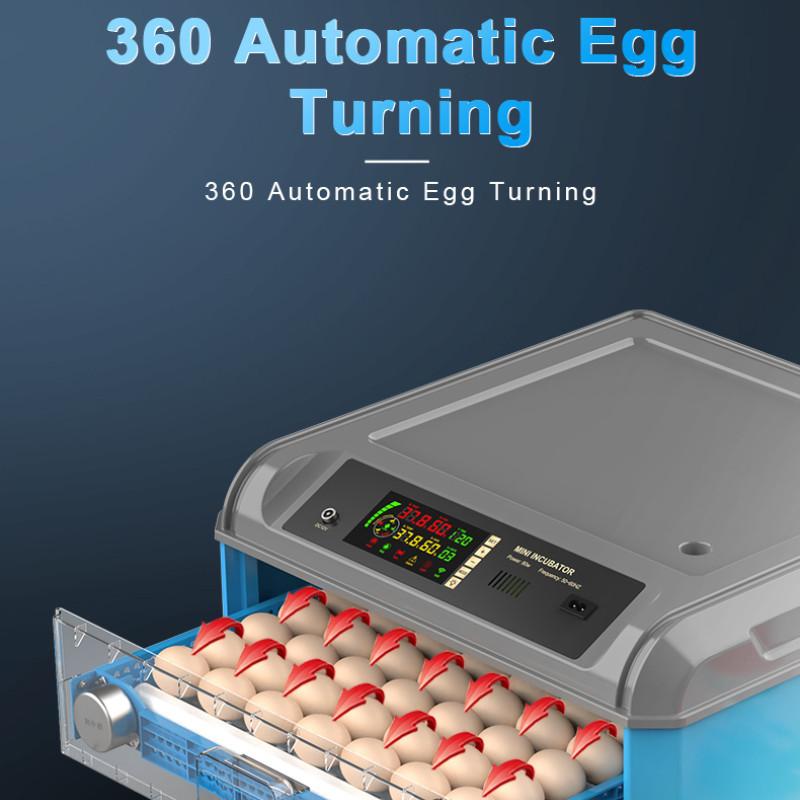 36 Eggs Household Brooder Farm Chicken Bird Incubator Fully Automatic Digital Egg Hatcher Dual-Power Supply Incubator