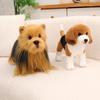 High Quality Handmade Beagle&Yorkie Plush Toys Cuddly Fluffy Standing Pose Lifelike Pet Dog Doll Pretty Desktop Decor Nice Gift