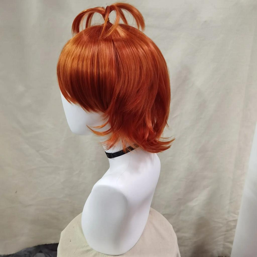 Anime inside out anxiety Orange Wig Cosplay Wig Short Orange Curly Heat Resistant Synthetic Hair Wigs inside out 2 anxiety wig
