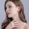 925 Sterling Silver Clip Earrings For Women Clear Zircon Gemstone Earrings Trend Solitaire Wedding Engagement Fine Jewelry