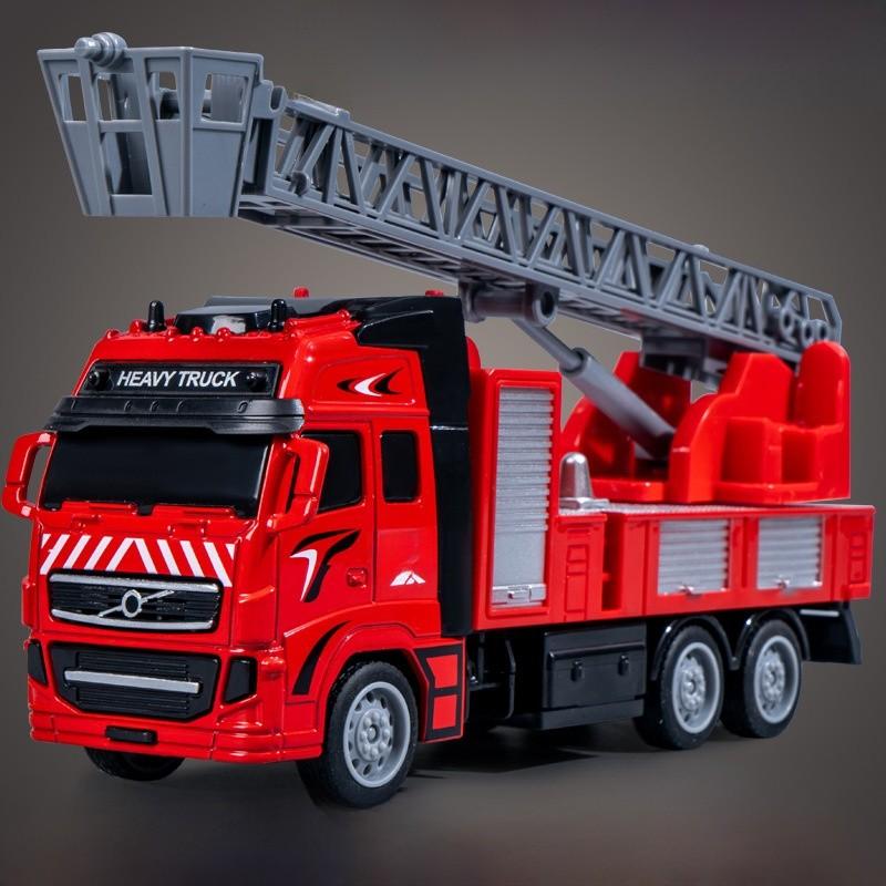 Alloy Construction Car Model With Telescoping Ladder For Kids Play And Collectors