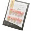 Handcrafted 3D Floral Press-On Nails With Gradient Pink Tulip Design Ice-Transparent Long Style Women