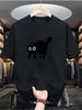 Summer CatPattern New Unisex Casual Loose TShirt Fashionable Street Style Fashionable And Comfortable 100 Pure Cotton Material