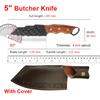 Utility Knife Slicing Meat Fruit Fish Knife Chef Cleaver Chop Vegetables Kitchen Knives Hand Forge Blade Boning Butcher Knife