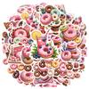 35-100pcs Sweet Donut Stickers Cute Stickers Aesthetic Kawaii Diy Travel Luggage Fridge Decal Graffiti Sticker