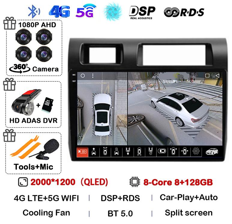 Android 14 Carplay Auto Car Radio For Toyota Pickup Land Cruiser LC 70 79 Series 2007-2020 Multimedia Video Player GPS Stereo BT