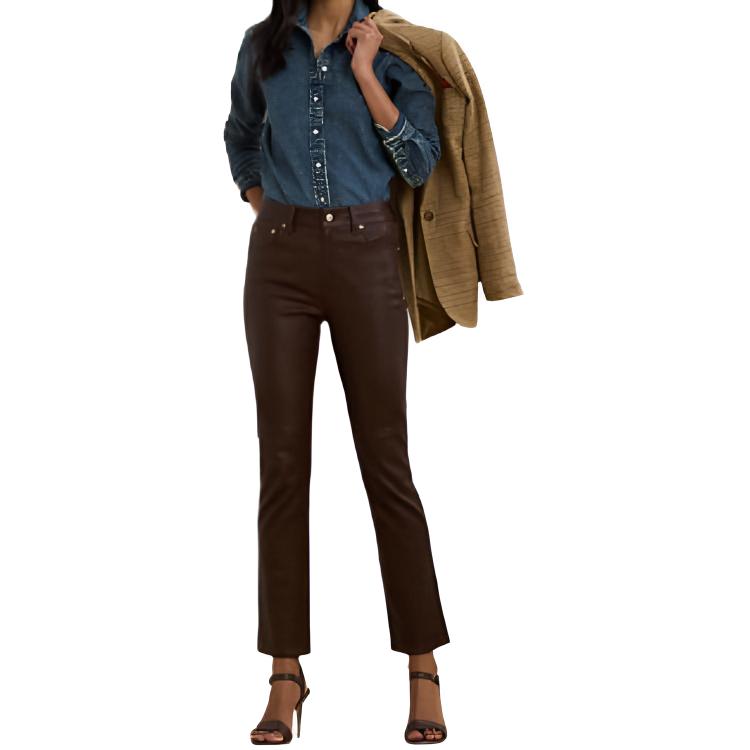 Polo Ralph Lauren Slim Fit Long Sleeve Button Down Shirt Women shirts Fog-Blue WMLRSHTS6820497400