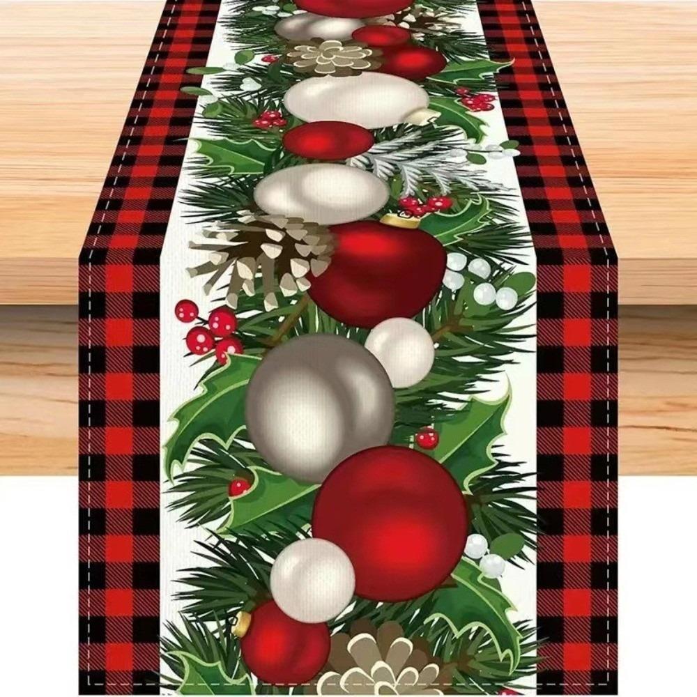 Reindeer Christmas Table Flag Santa Claus Xmas Tablecloth Christmas Table Runner  Christmas