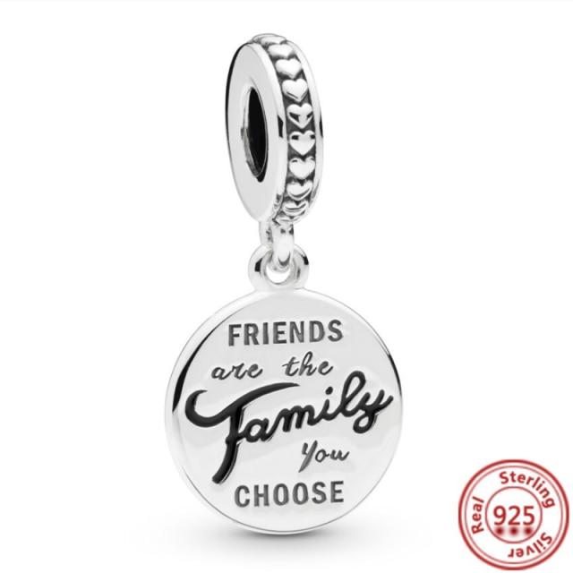 925 Silver Love Collection Beaded Pendant Charm Accessory Bracelet Women 'S Diy Jewelry