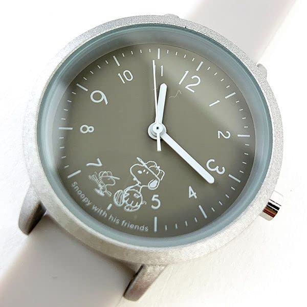 Fieldwork Snoopy Analog Watch with Silicone Women's Band, Gray, PNT034-1